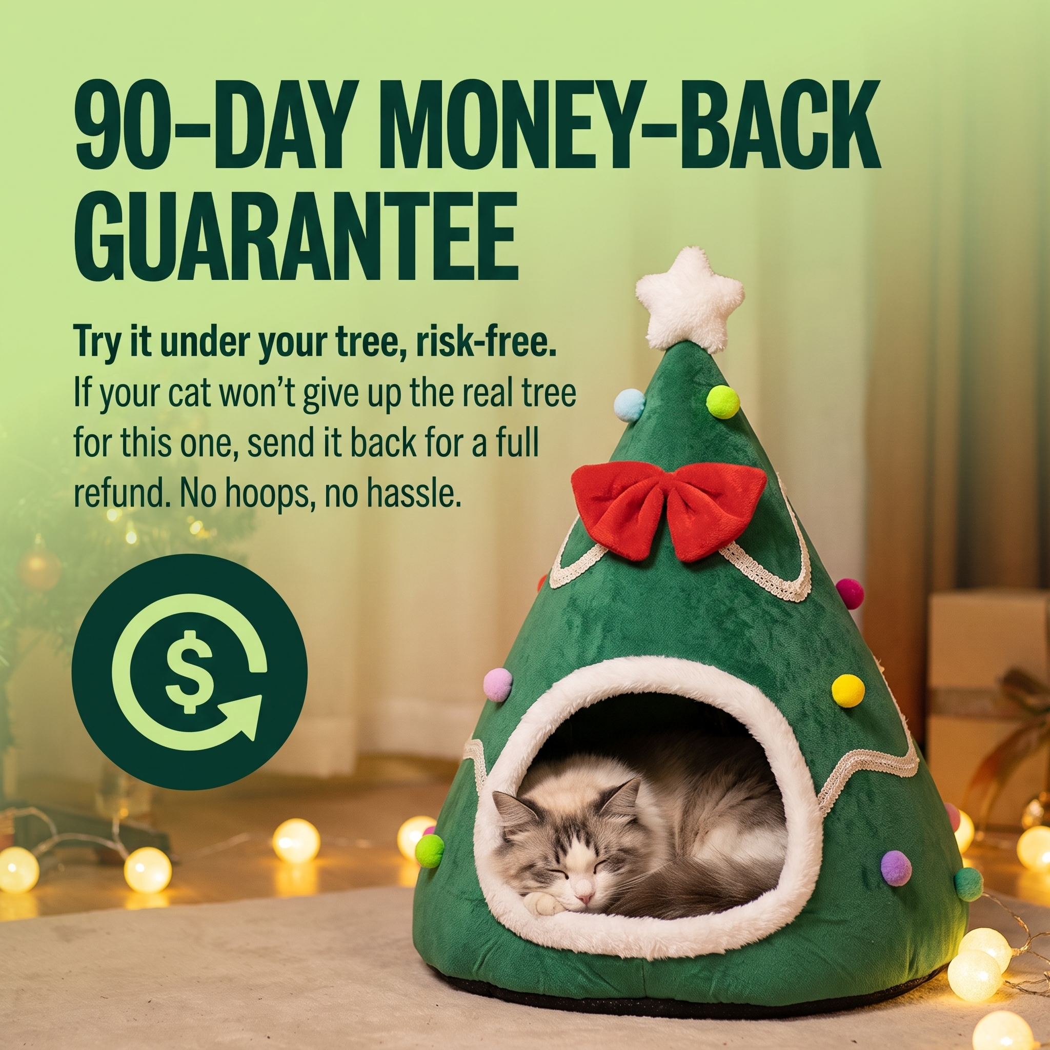 Pawmas Christmas Tree Cat Cave